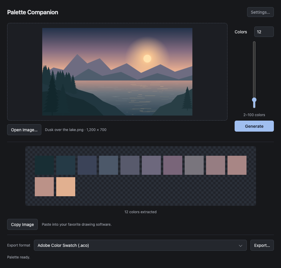 Palette Companion screenshot